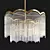 Elegant Arched Waterfall Chandelier 3D model small image 3