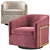 Reginald Swivel Chair: Stylish Restoration Hardware Design 3D model small image 3