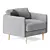 Modern Scandinavian Lille Armchair 3D model small image 1