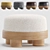 Luxurious Nomad Pouf: Velvet & Leather 3D model small image 1