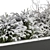 Snowy Outdoor Plant Box Set 3D model small image 3