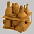 Clay Dishware Set: High-Resolution Textures, Multiple Materials & Software Compatibility 3D model small image 7