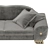 Felipe Curved Sofa with Metal Accents 3D model small image 4