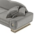 Felipe Curved Sofa with Metal Accents 3D model small image 5