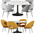 Modern West Elm Orb Dining Table 3D model small image 2