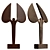 Artistic Metal and Wood Decor Sculpture 3D model small image 2