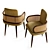 Modern Mid-Century Blakey Dining Chair 3D model small image 3