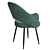 Cleo Grace Metal Om: Stylish and Comfortable Chair with Metal Legs 3D model small image 2