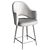 Cleo Bar Light Om: Stylish Metal Chair with Soft Seat and Back 3D model small image 5