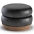 Luxurious Velvet and Leather Split Pouf 3D model small image 2