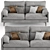 Luxury Monaco Duvivier Sofa 3D model small image 2