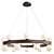 Elegant Wood Chandelier for Dining Room 3D model small image 1