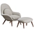 Swoon Lounge Chair & Ottoman Set 3D model small image 3