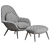 Swoon Lounge Chair & Ottoman Set 3D model small image 5