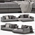 Modular Minotti Connery Sofa: Stylish and Versatile 3D model small image 1