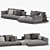 Modular Minotti Connery Sofa: Stylish and Versatile 3D model small image 5
