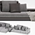 Modular Minotti Connery Sofa: Stylish and Versatile 3D model small image 7