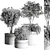 Metal Vase Collection: Tree Pots & Shrubs 3D model small image 2