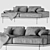 Modern Rivera Sofa: Stylish & Comfortable 3D model small image 3