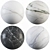 Luxury Marble Collection: Bella White, Calacata Emerald, Marquina Gray, Cool White. 3D model small image 1