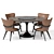 Apriori T 160 Marble Brown Dining Set 3D model small image 2