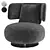 Elegant Curl Armchair: Modern Design 3D model small image 2