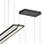 Mondrian LED Linear Suspension: Modern Illuminating Elegance 3D model small image 3