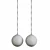 Nordic Round Glass Ball Pendant: Stylish E27 LED Hanging Lamp 3D model small image 2