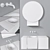 Scarabeo Fold Set: Sink, Mirror, Furniture 3D model small image 8