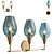 Elegant Viola Wall Lamps 3D model small image 1