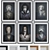 Abstract Portraits Dog Picture Frames 3D model small image 1