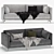 Elegant DItre Italia Krisby Sofa 3D model small image 1