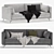 Elegant DItre Italia Krisby Sofa 3D model small image 4