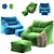 Cozy Comfort: Bean Bag Icon Milano 3D model small image 8