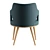 Elegant Oak Dining Chair 3D model small image 7