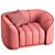 Glamour Italian Pierre Armchair 3D model small image 7