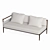 Sleek Outdoors Sofa in Hardwood 3D model small image 2