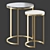 Elegant Bronze Side Table 3D model small image 1