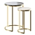 Elegant Bronze Side Table 3D model small image 2