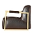 Sleek Mica Accent Chair 3D model small image 4