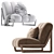 Elegant Theodore Armchair: HUMBERT & POYET 3D model small image 7