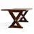 Rustic Butterfly Leaf Dining Table 3D model small image 4