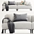 Modern Quartz Sofa: Compact & Stylish 3D model small image 1