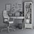 Modern Office Workspace Set 3D model small image 5