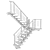 Title: Wooden P-Shaped Staircase with Metal Frame 3D model small image 5