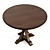 Beech Pedestal Round Dining Table 3D model small image 5