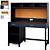 Parke Kids Desk & Hutch 3D model small image 1