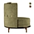 Elegant Estee Armchair by Aston 3D model small image 1