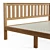 Rustic Charm Solid Wood Bed 3D model small image 5