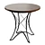 Industrial Iron Dining Table 3D model small image 1